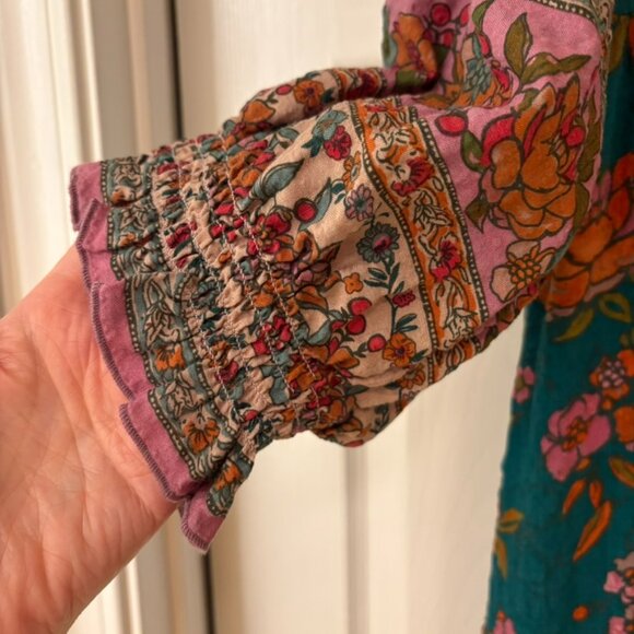 Natural Life Nova Maxi Dress, Teal Riviera Floral XL - Picture 6 of 8